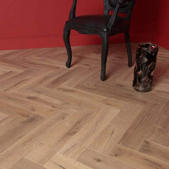 Villagio CREMONA Herringbone Collection - 5/8"T x 4-3/4"W (4mm Wear Layer) Rustic grade European Oak Engineered Hardwood flooring (9.3sqft. per box) - Golden State Floors