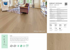 Compass Materials Inc Great Ocean Collection - 3/4" T x 9.5"W (6mm Wear Layer) PREMIUM grade Oak Engineered Hardwood flooring (23.1sqft. per box) - Golden State Floors