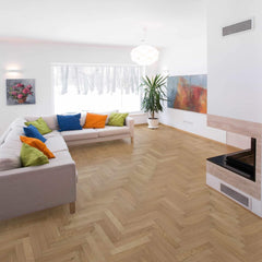 Compass Materials Inc Great Ocean Collection - 3/4" T x 3.6"W (6mm Wear Layer)Prime grade Oak Chevron & Herringbone Engineered Hardwood flooring (7.09sqft. per box) - Golden State Floors