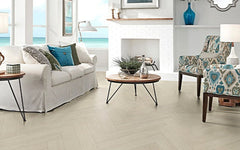 Compass Materials Inc. Oakverse Collection Herringbone 12mm T X 5"W EIR Waterproof Laminate Flooring (17.38sqft/box) - Golden State Floors