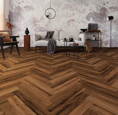 LUX MESA VILLA Collection 12mm T x 5‘’ Herringbone Waterproof Laminate Flooring (26.23sqft/box)