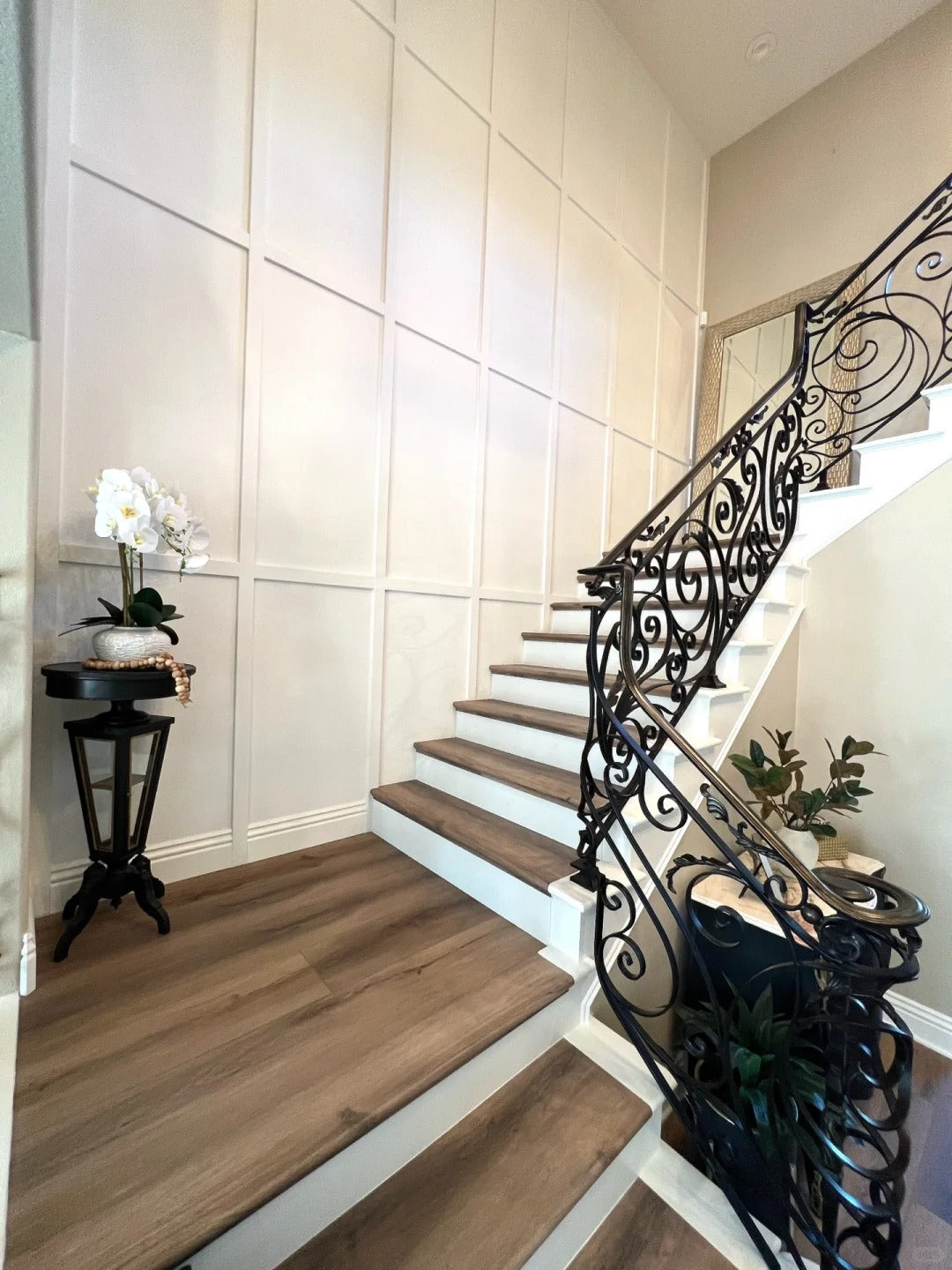 WPC flooring installation for staircase in Orange County