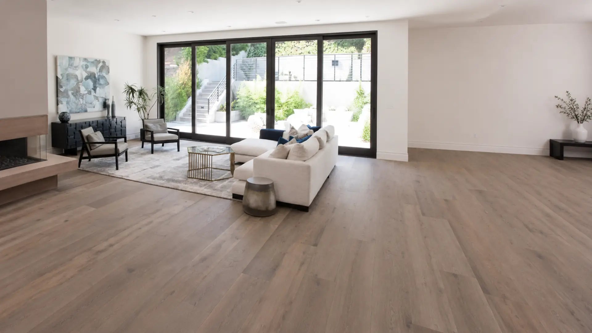 Villagio hardwood flooring collection logo with decorative tree crest