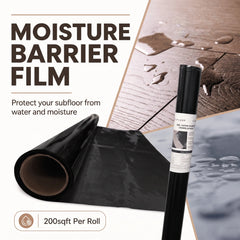 Moisture Barrier Film (200 sq.ft./roll) blue underlayment (Black) - Golden State Floors