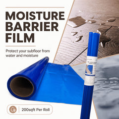 Moisture Barrier Film (200 sq.ft./roll) blue underlayment - Golden State Floors