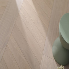 Vandyck Bella Collection - Chevron - 5/8" T x  5" W Premium grade European Oak Engineered Hardwood flooring (17.22 sqft. per box) - Golden State Floors